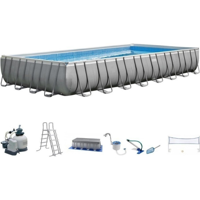 Каркасный бассейн INTEX Ultra Frame 26378, 975×488×132 см — комплект Deluxe